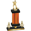 Premium Single Orange Carbon Fiber Victory Hockey Trophy