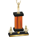 Premium Single Orange Carbon Fiber Victory Victory Trophy