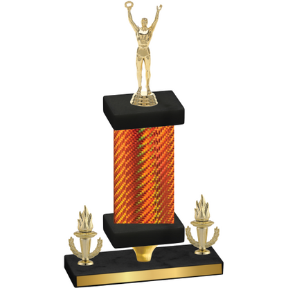 Premium Single Orange Carbon Fiber Victory Victory Trophy