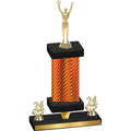 Premium Single Orange Carbon Fiber Year Victory Trophy