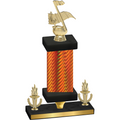 Premium Single Orange Carbon Fiber Victory Music Trophy