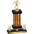Premium Single Orange Glacier Year Soccer Trophy