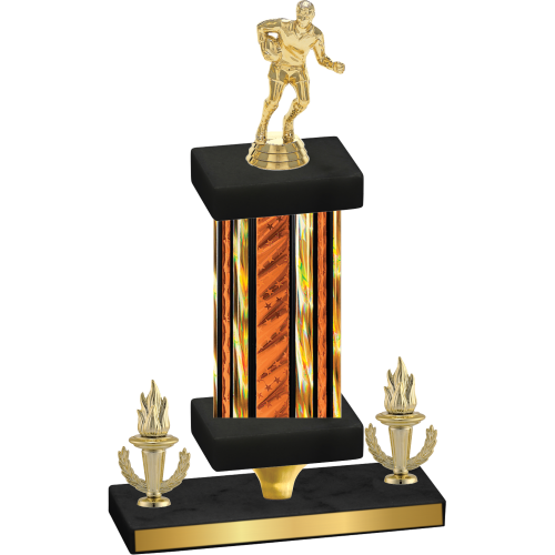 Premium Single Orange Glacier Victory Rugby Trophy