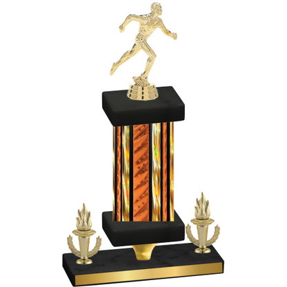 Premium Single Orange Glacier Victory Running Trophy