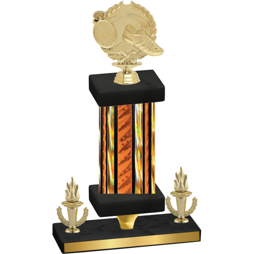 Premium Single Orange Glacier Victory Running Trophy