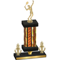 Premium Single Orange Glacier Victory Tennis Trophy