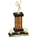 Premium Single Orange Glacier Fourth Place Tennis Trophy