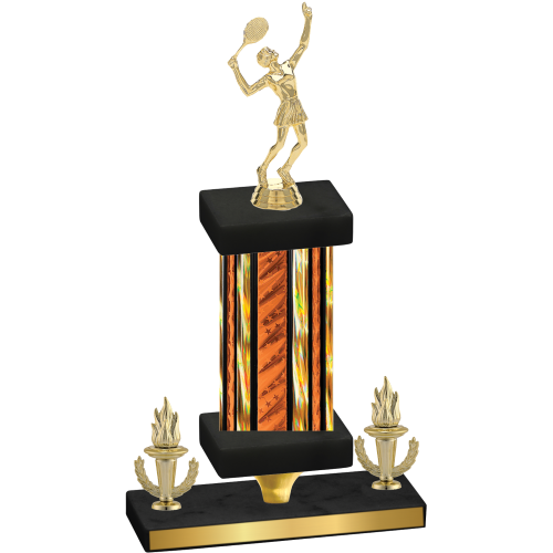 Premium Single Orange Glacier Victory Tennis Trophy