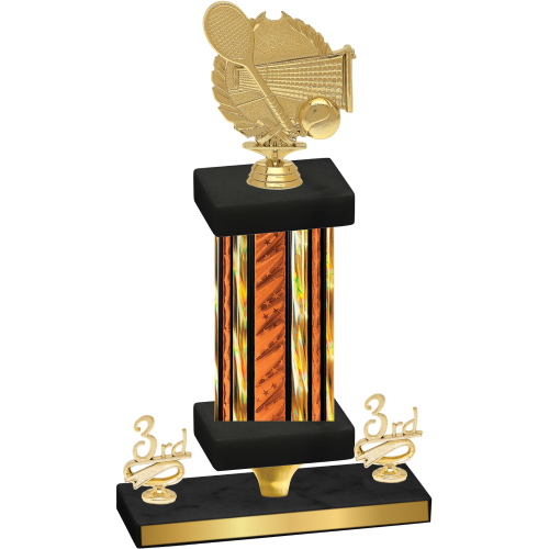 Premium Single Orange Glacier Third Place Tennis Trophy