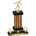 Premium Single Orange Glacier Fourth Place Bowling Trophy