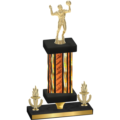 Premium Single Orange Glacier Victory Volleyball Trophy