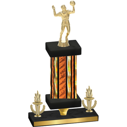 Premium Single Orange Glacier Victory Volleyball Trophy