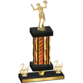 Premium Single Orange Glacier Second Place Volleyball Trophy