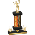 Premium Single Orange Glacier Third Place Volleyball Trophy