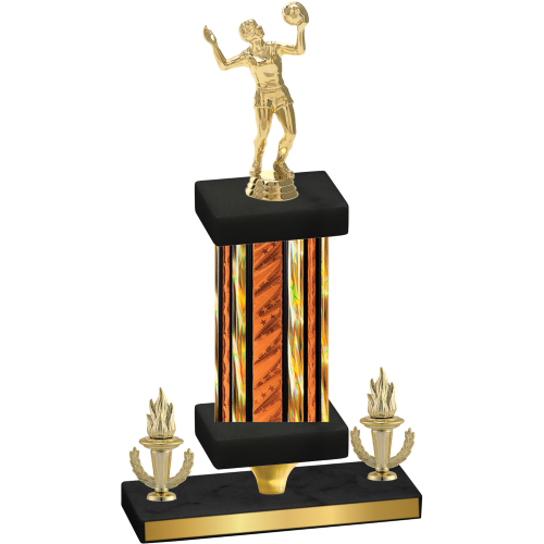 Premium Single Orange Glacier Victory Volleyball Trophy