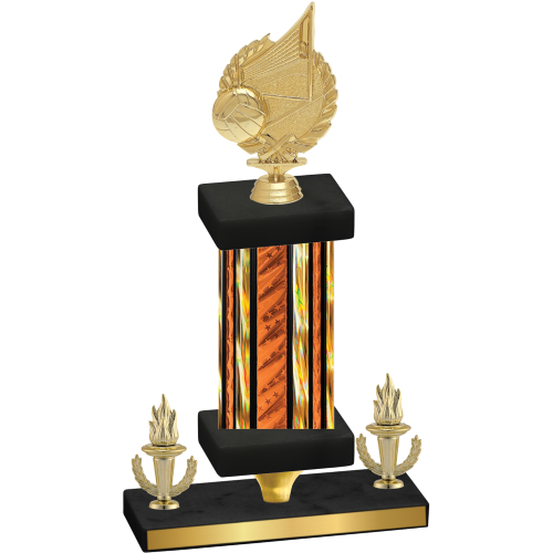 Premium Single Orange Glacier Victory Volleyball Trophy