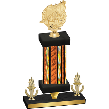 Premium Single Orange Glacier Victory Swimming Trophy