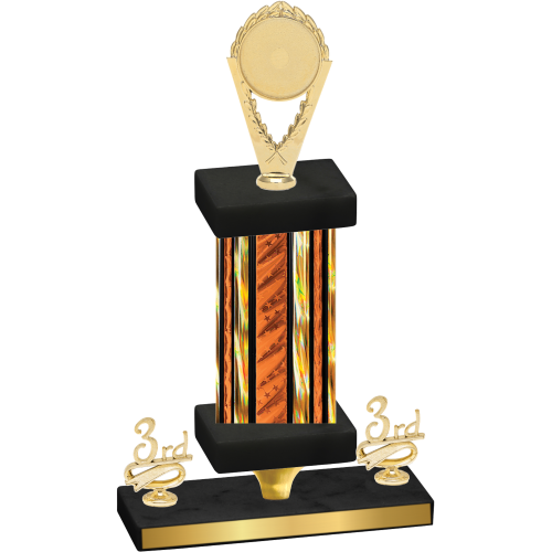 Premium Single Orange Glacier Third Place Insert Trophy