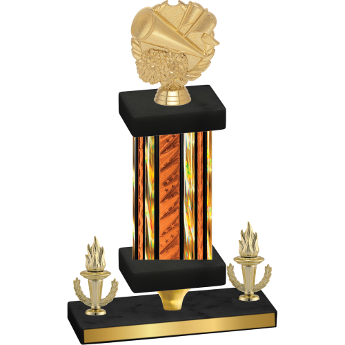 Premium Single Orange Glacier Victory Cheerleading Trophy