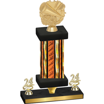 Premium Single Orange Glacier Year Cheerleading Trophy