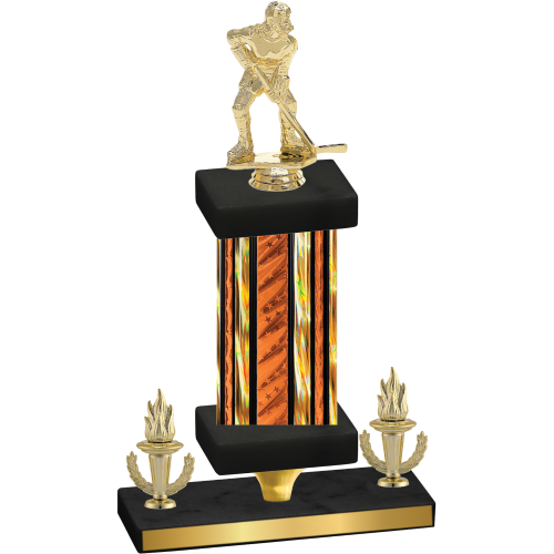 Premium Single Orange Glacier Victory Hockey Trophy