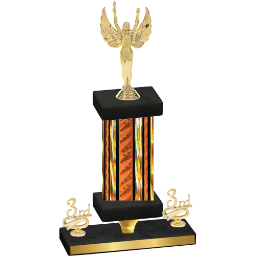 Premium Single Orange Glacier Third Place Victory Trophy