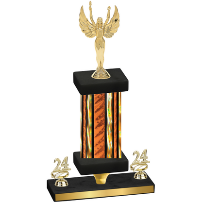 Premium Single Orange Glacier Year Victory Trophy