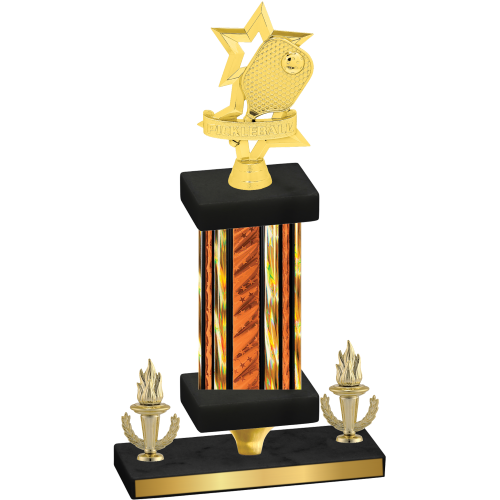 Premium Single Orange Glacier Victory Pickleball Trophy