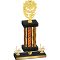 Premium Single Orange Glacier First Place Pickleball Trophy
