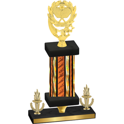 Premium Single Orange Glacier Victory Pickleball Trophy