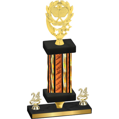 Premium Single Orange Glacier Year Pickleball Trophy