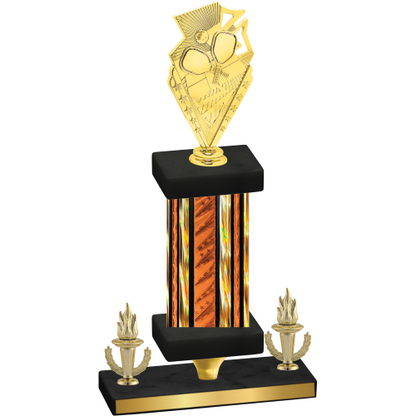 Premium Single Orange Glacier Victory Pickleball Trophy