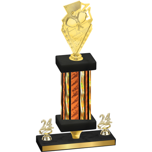 Premium Single Orange Glacier Year Pickleball Trophy