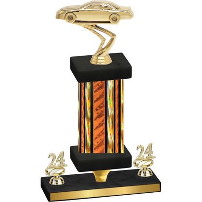 Premium Single Orange Glacier Year Cars Trophy