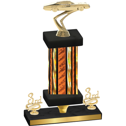 Premium Single Orange Glacier Third Place Cars Trophy