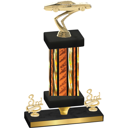 Premium Single Orange Glacier Third Place Cars Trophy