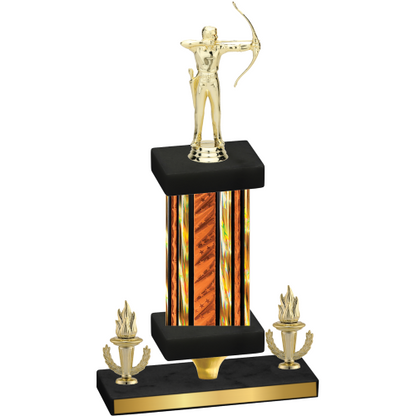 Premium Single Orange Glacier Victory Archery Trophy