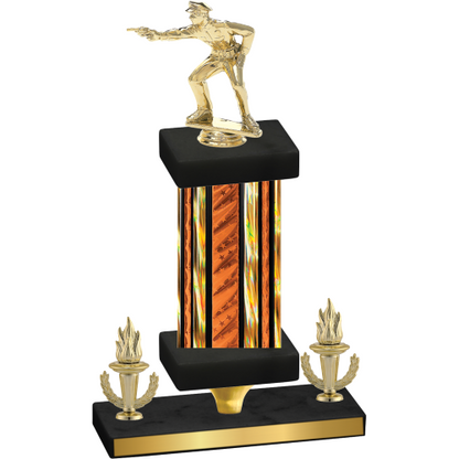 Premium Single Orange Glacier Victory Shooter Trophy