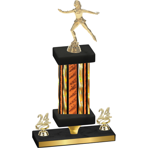 Premium Single Orange Glacier Year Skater Trophy