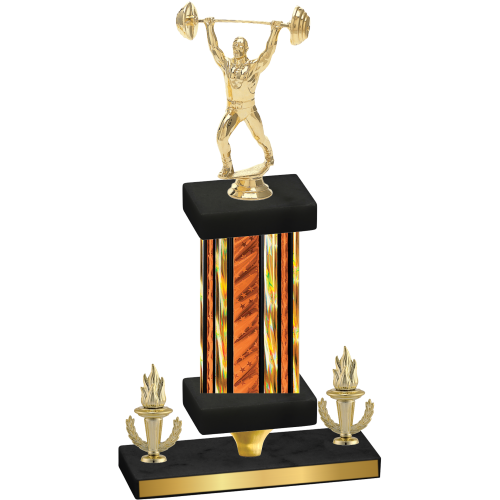 Premium Single Orange Glacier Victory Weights Trophy