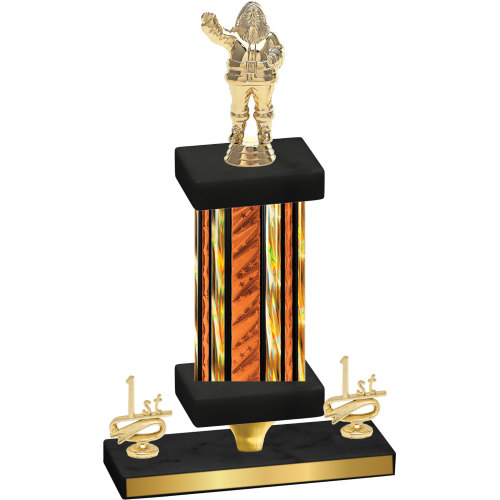Premium Single Orange Glacier First Place Holiday Trophy