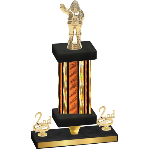 Premium Single Orange Glacier Second Place Holiday Trophy