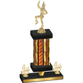 Premium Single Orange Glacier Fourth Place Majorette Trophy