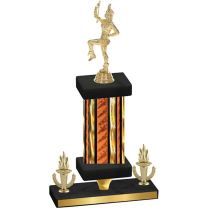 Premium Single Orange Glacier Victory Majorette Trophy