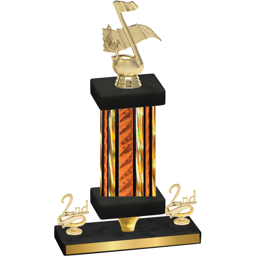 Premium Single Orange Glacier Second Place Music Trophy