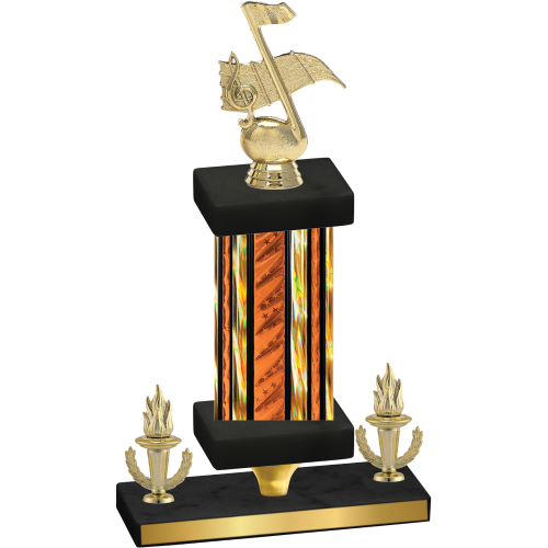 Premium Single Orange Glacier Victory Music Trophy