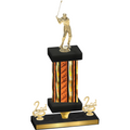 Premium Single Orange Glacier Second Place Golf Trophy