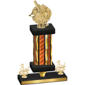 Premium Single Orange Glacier Third Place Baseball Trophy