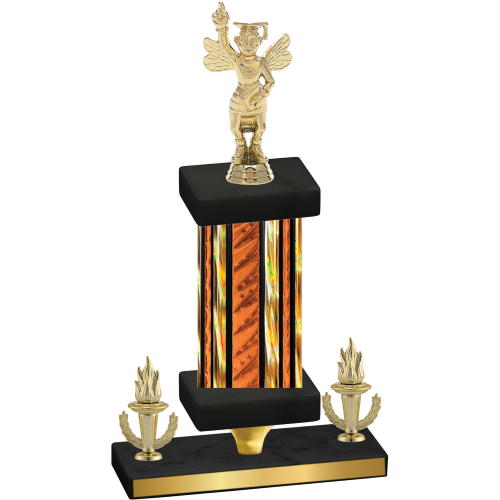 Premium Single Orange Glacier Victory Academics Trophy