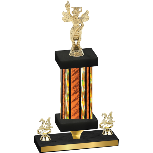 Premium Single Orange Glacier Year Academics Trophy